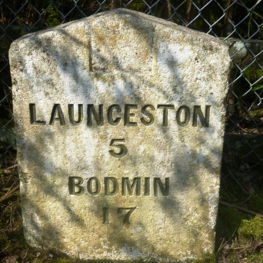 Milestone On A30 Slip Road To Lewannick