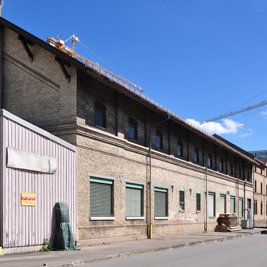 Lokomotivfabrik mit Arbeitersiedlung