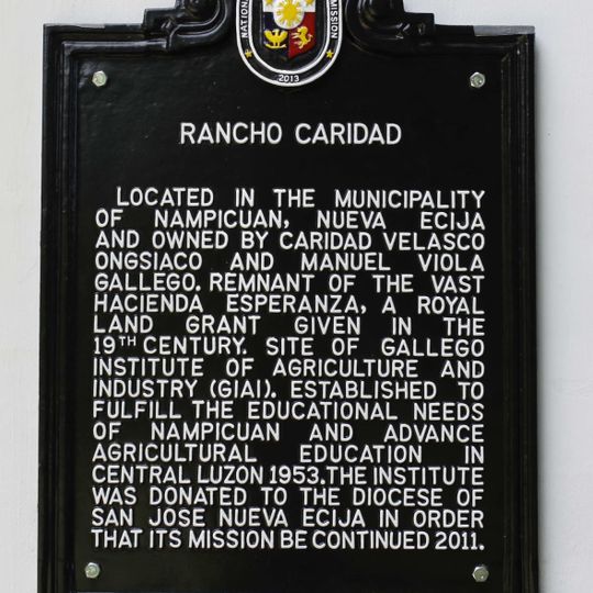 Rancho Caridad historical marker