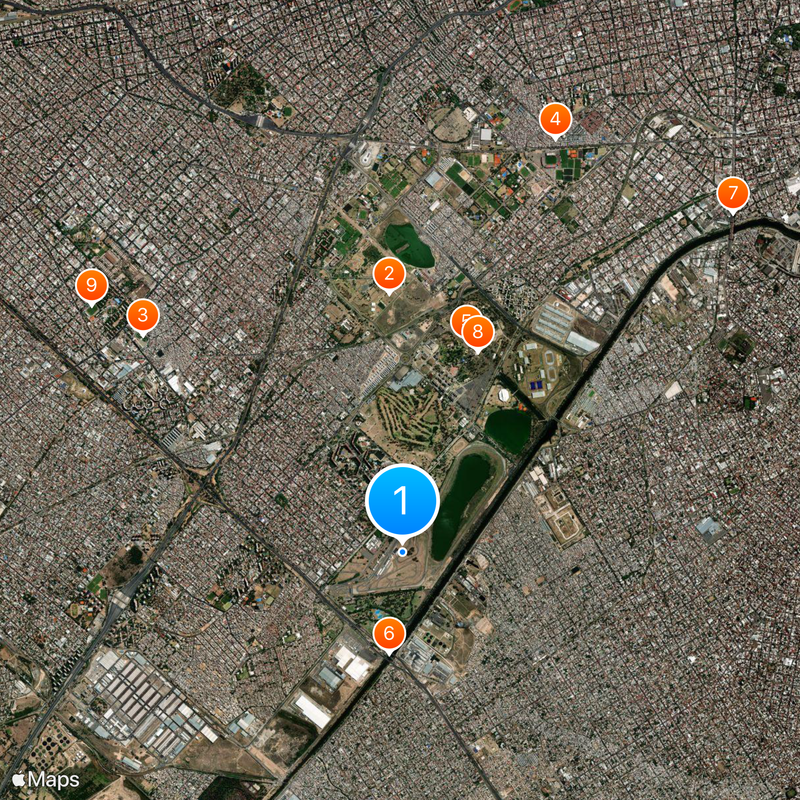Oscar and Juan Gálvez Race Track Map