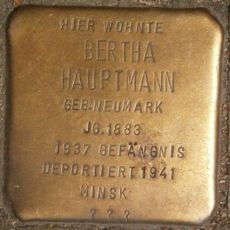 Stolperstein dedicated to Bertha Hauptmann