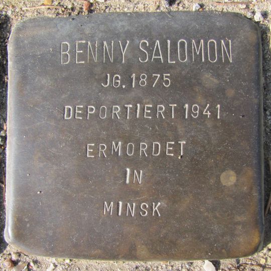 Stolperstein en memoria de Benny Salomon