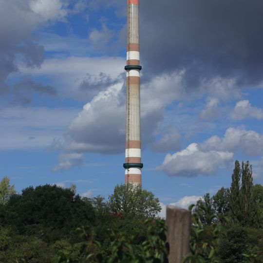 Komín teplárny Třeboradice