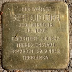 Stolperstein dedicated to Gertrud Cohn