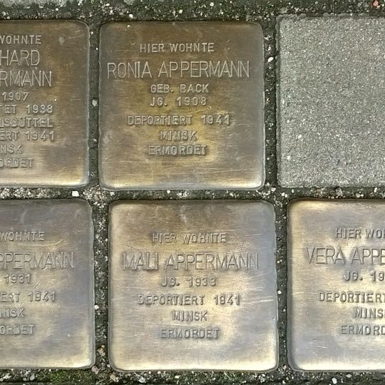 Stolperstein en memoria de Mali Appermann