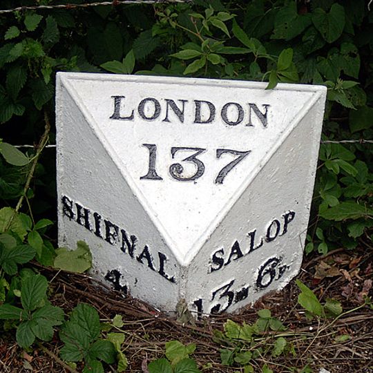 Milepost, Holyhead Road; Oakengates