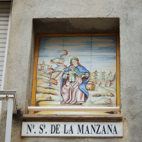 Ceramic panel of Our Lady of the Apple