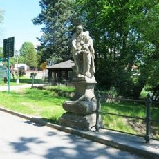 Socha svaté Anny na Hejtmanské hrázi v Chlumu u Třeboně