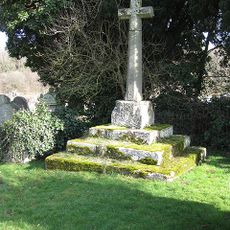 Cross in churchyard of the church of St Dingat
