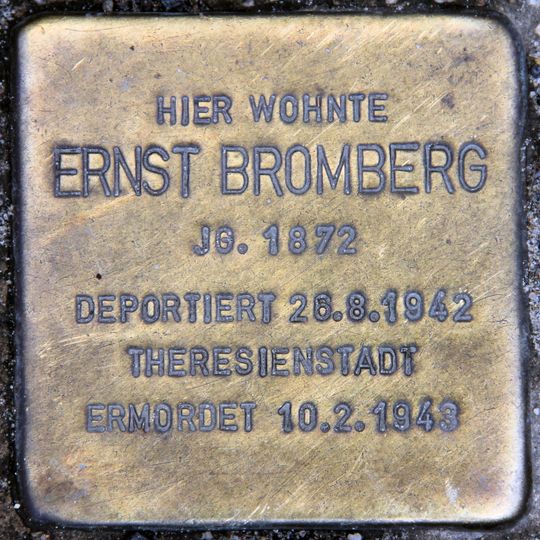 Stolperstein dedicated to Ernst Bromberg