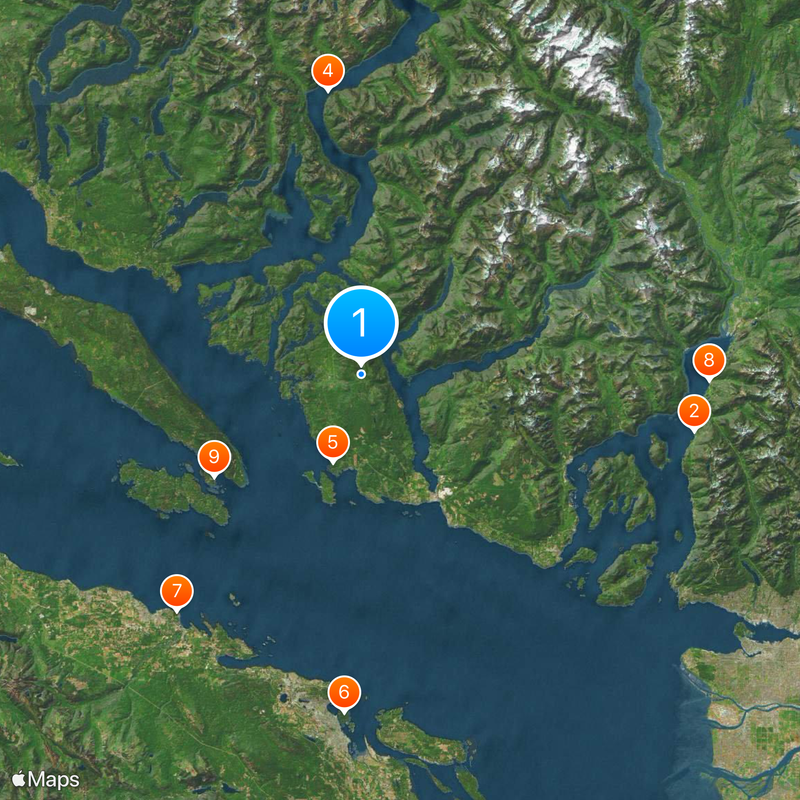 Caren Range Map