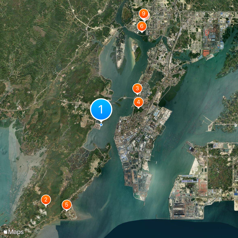 Type 051 destroyer Map