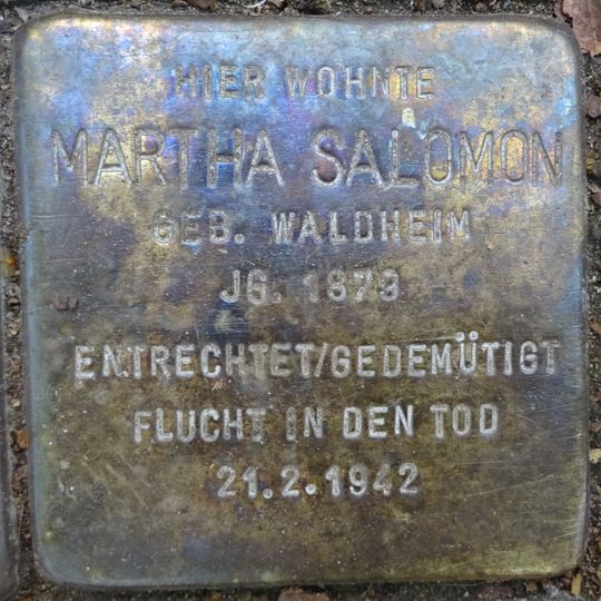 Stolperstein en memoria de Martha Salomon