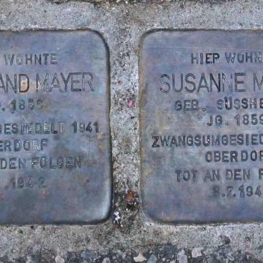 Stolperstein dedicated to Ferdinand Mayer