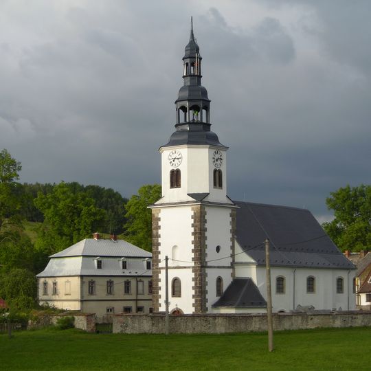 Saint Nicholas church in Bílý Kostel nad Nisou