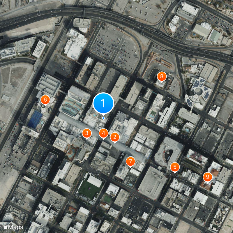 Binion's Gambling Hall and Hotel Kaart