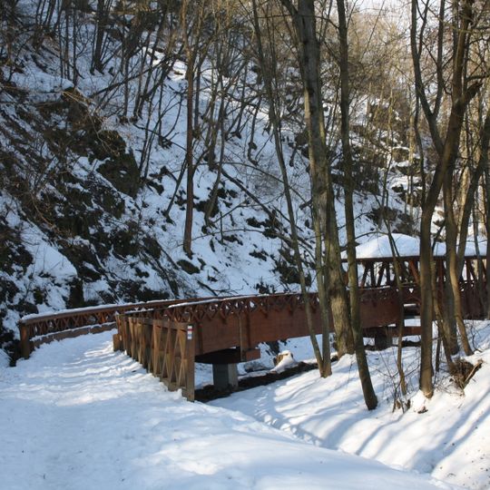 Footbridge over the Veverka stream