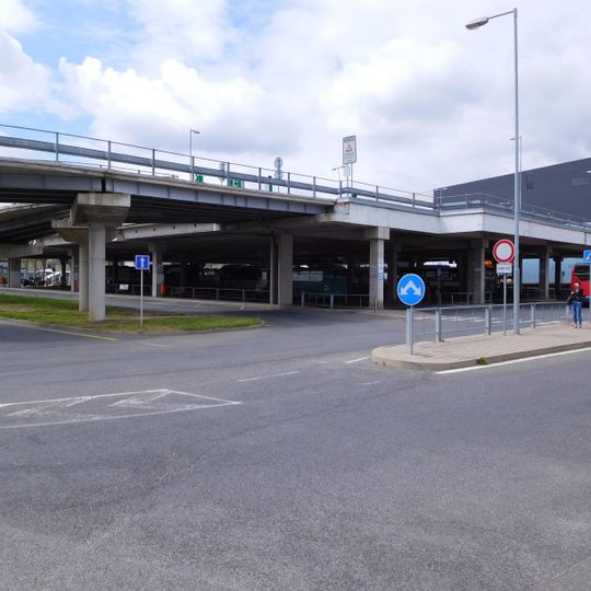 Rampa sjezdu z parkoviště nad autobusovým nádražím Mladá Boleslav
