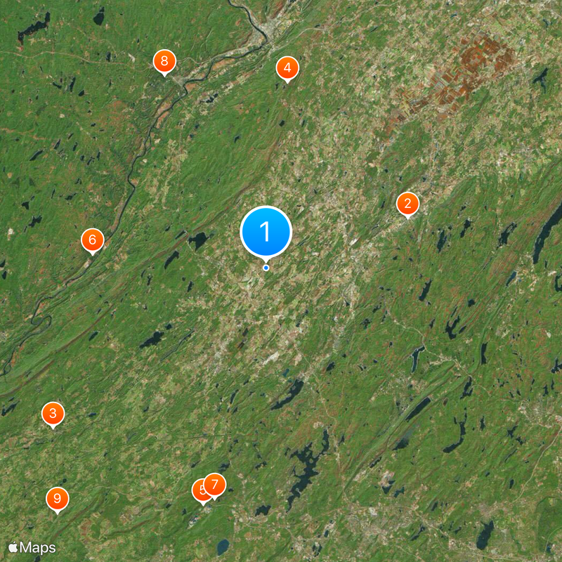 Condado de Sussex Mapa