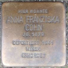 Stolperstein dedicated to Anna Franziska Cohn