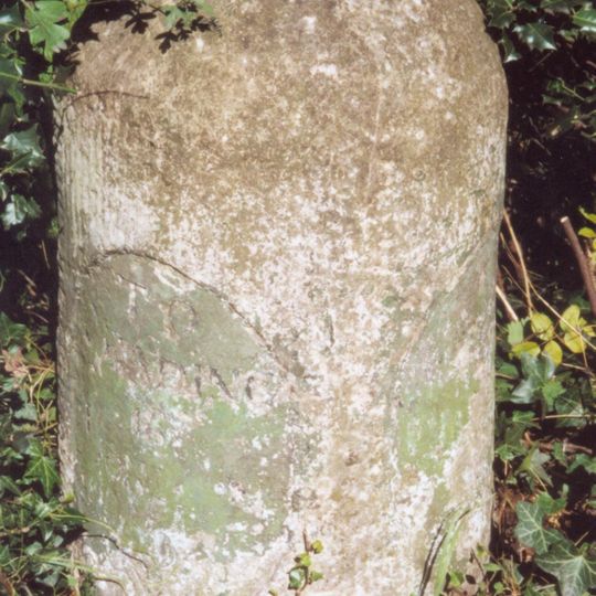 Milestone, London Road; between two bridges over Lambourn; just W of Swan Inn PH