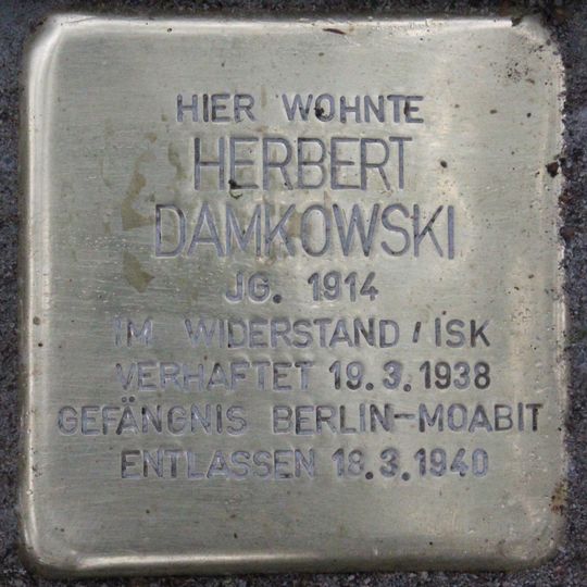 Stolperstein en memoria de Herbert Damkowski