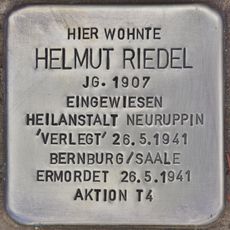 Stolperstein en memoria de Helmut Riedel