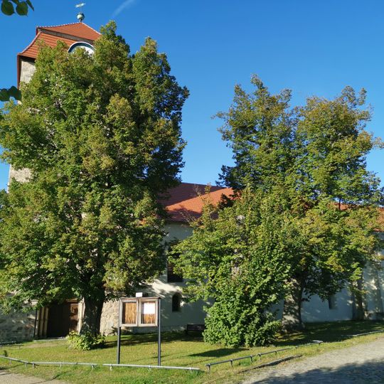Naturdenkmal Lindengruppe an der Kirche Görzke
