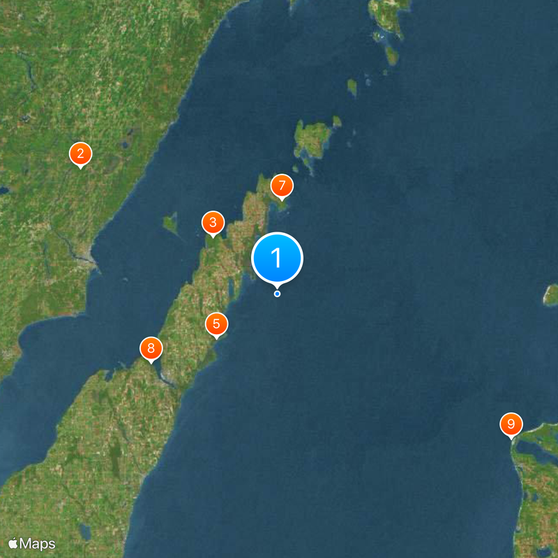 Contea di Door Mappa