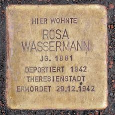 Stolperstein dedicated to Rosa Wassermann