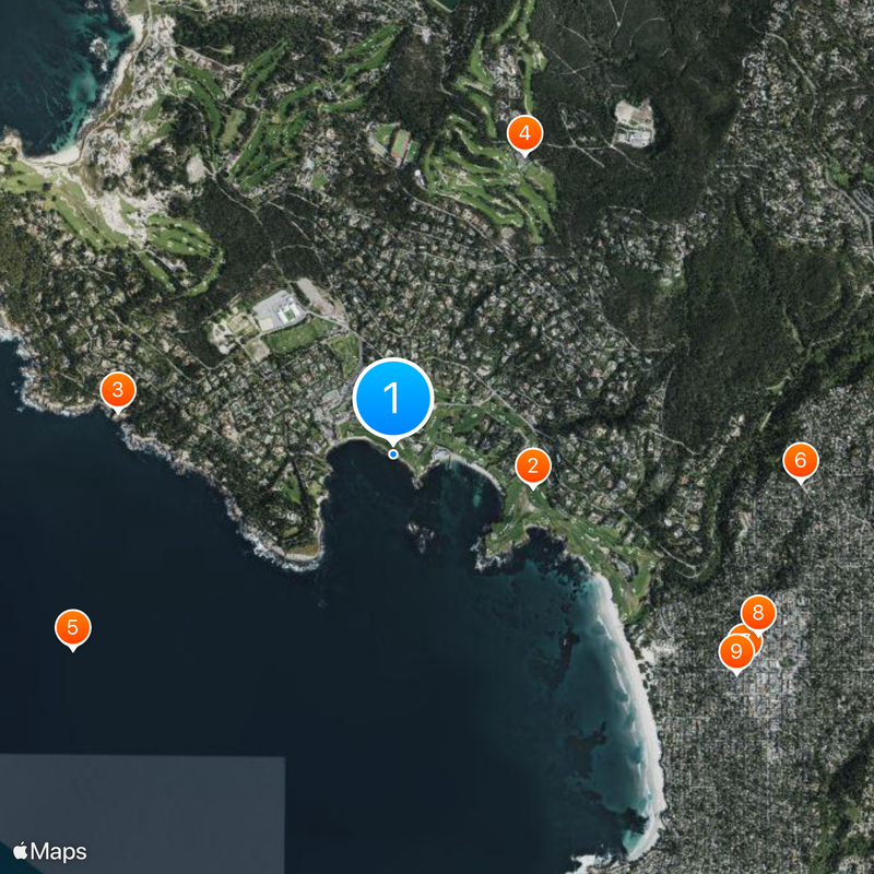 Pebble Beach Mappa