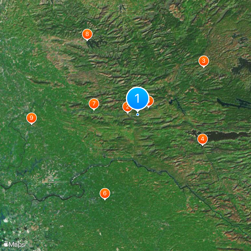 Chutes d'Athirappilly Carte