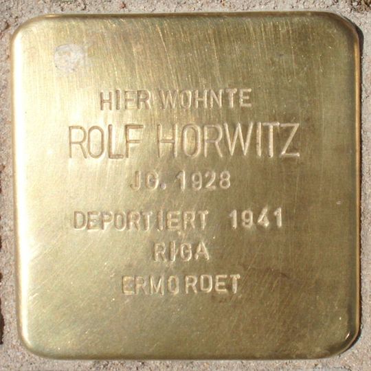 Stolperstein en memoria de Rolf Horwitz