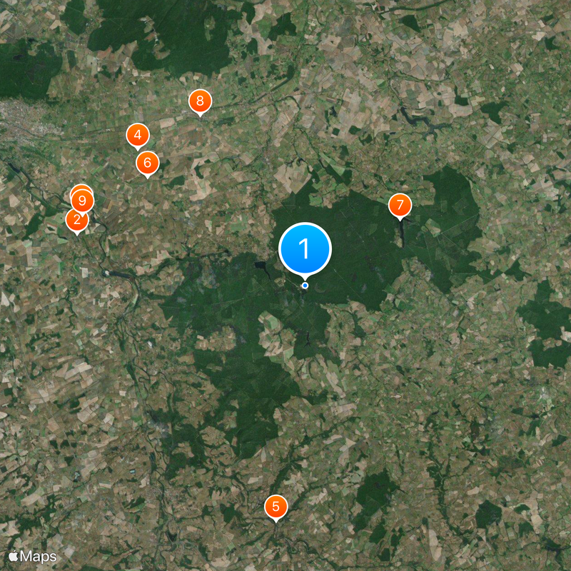 Forest of Tronçais Mapa