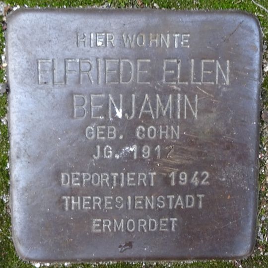 Stolperstein en memoria de Elfriede Ellen Benjamin