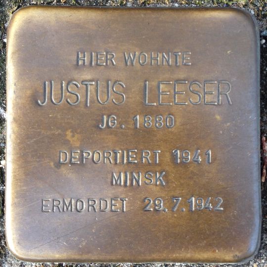 Stolperstein em memória de Justus Leeser