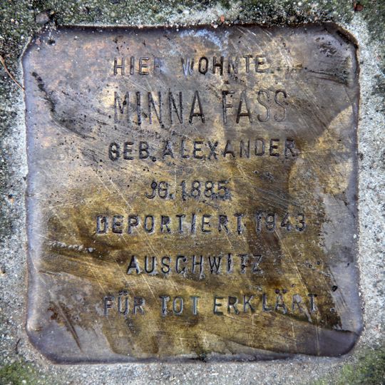 Stolperstein à la mémoire de Minna Fass