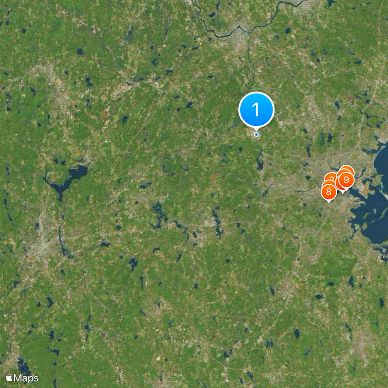 Condado de Middlesex Mapa