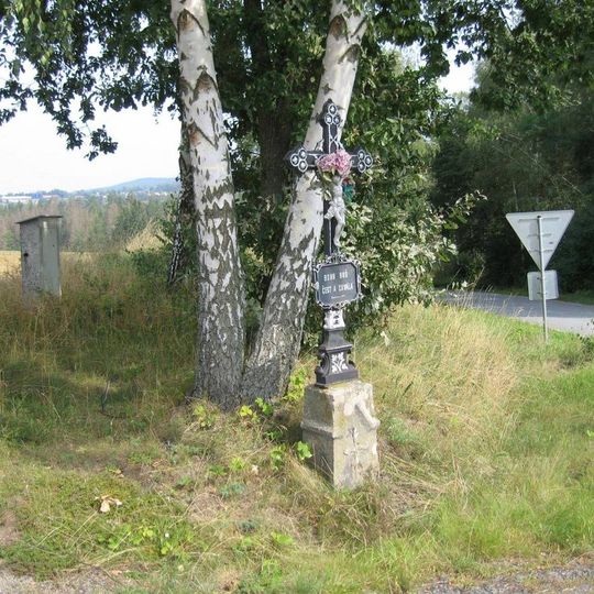 Kříž u křižovatky silnic Želiv-Koberovice a Jiřice-Senožaty