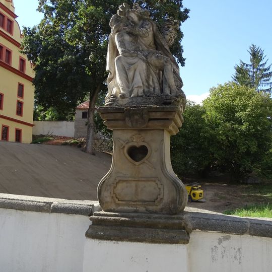 Statue of Pietà on the castle bridge in Třebíč
