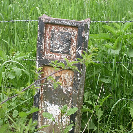 Boundary Post Opposite Entrance To Ashton Gifford House