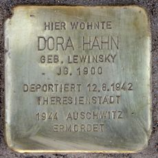 Stolperstein dedicated to Dora Hahn