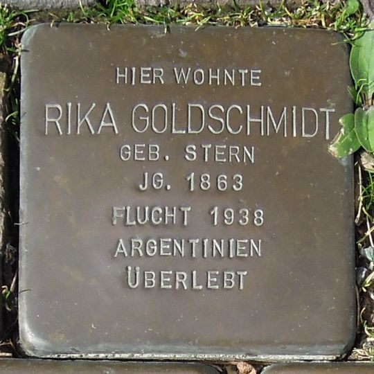 Stolperstein en memoria de Rika Goldschmidt