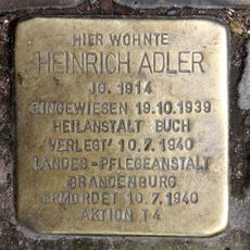 Stolperstein dedicated to Heinrich Adler