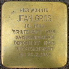 Stolperstein dedicated to Jean Gros