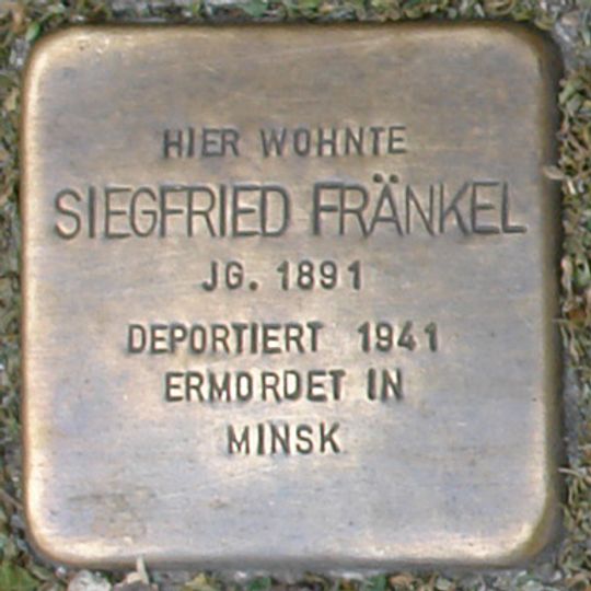 Stolperstein em memória de Siegfried Fränkel