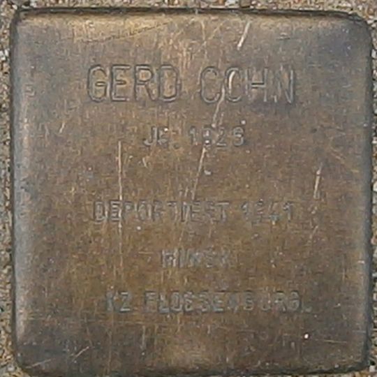 Stolperstein en memoria de Gerd Cohn