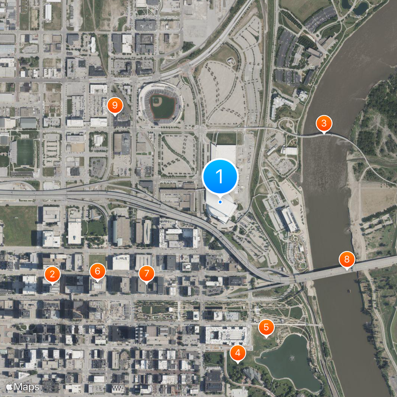 CenturyLink Center Omaha Mapa