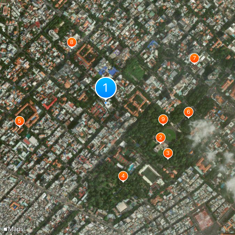 Museu dos Vestígios de Guerra Mapa