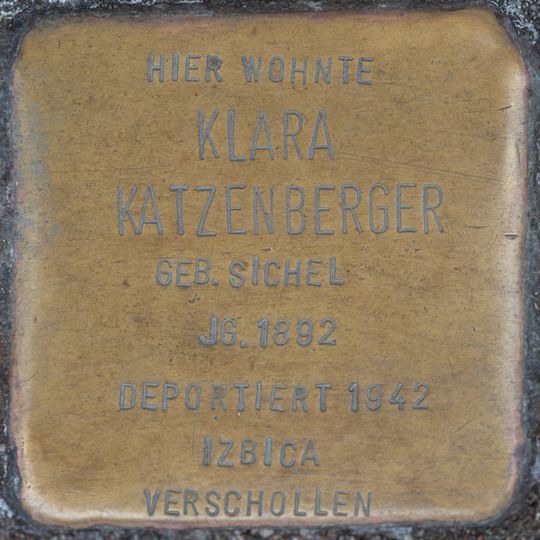 Stolperstein en memoria de Klara Katzenberger